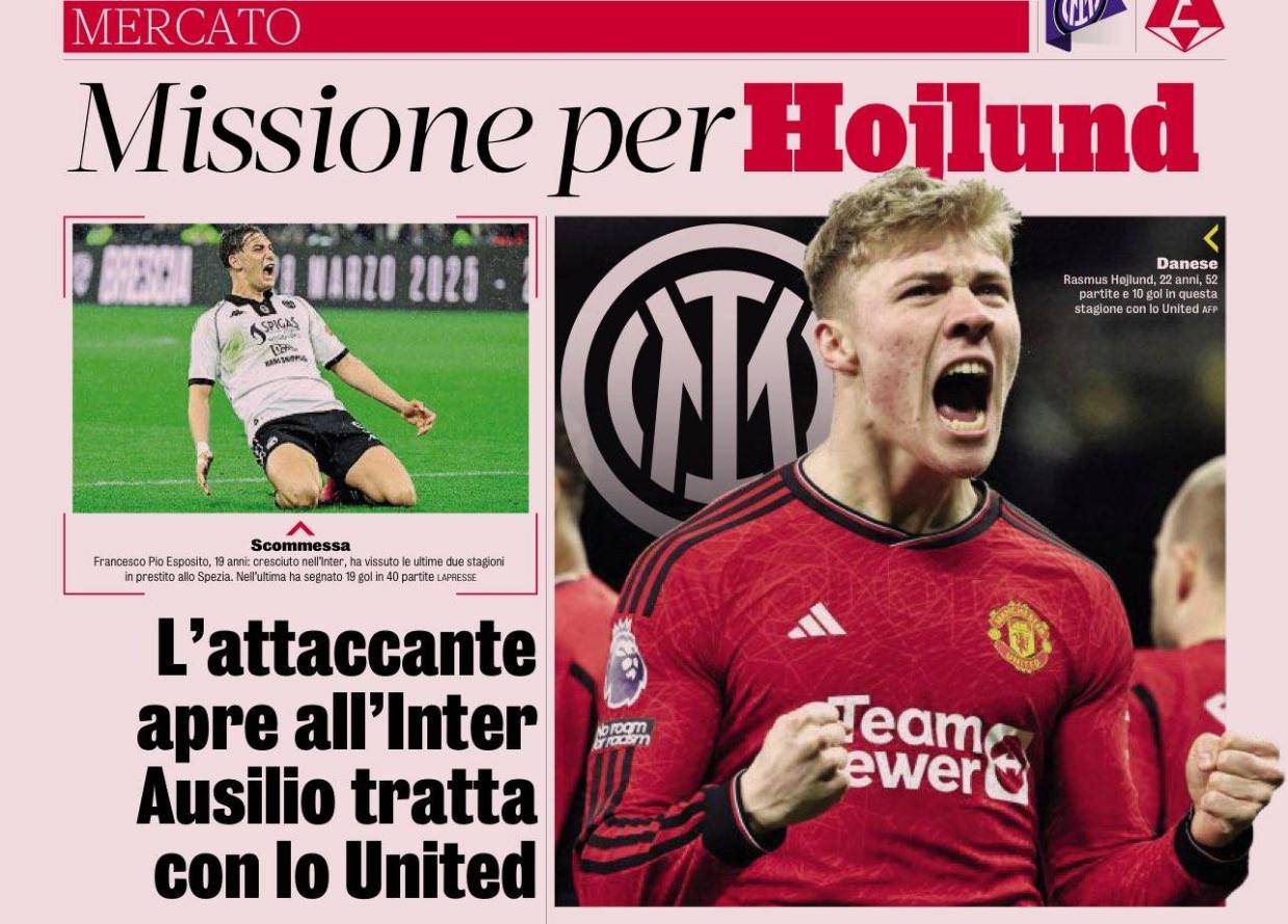 国米欲3800万先租后买霍伊伦德！曼联已说服其离队，争取踢世俱杯